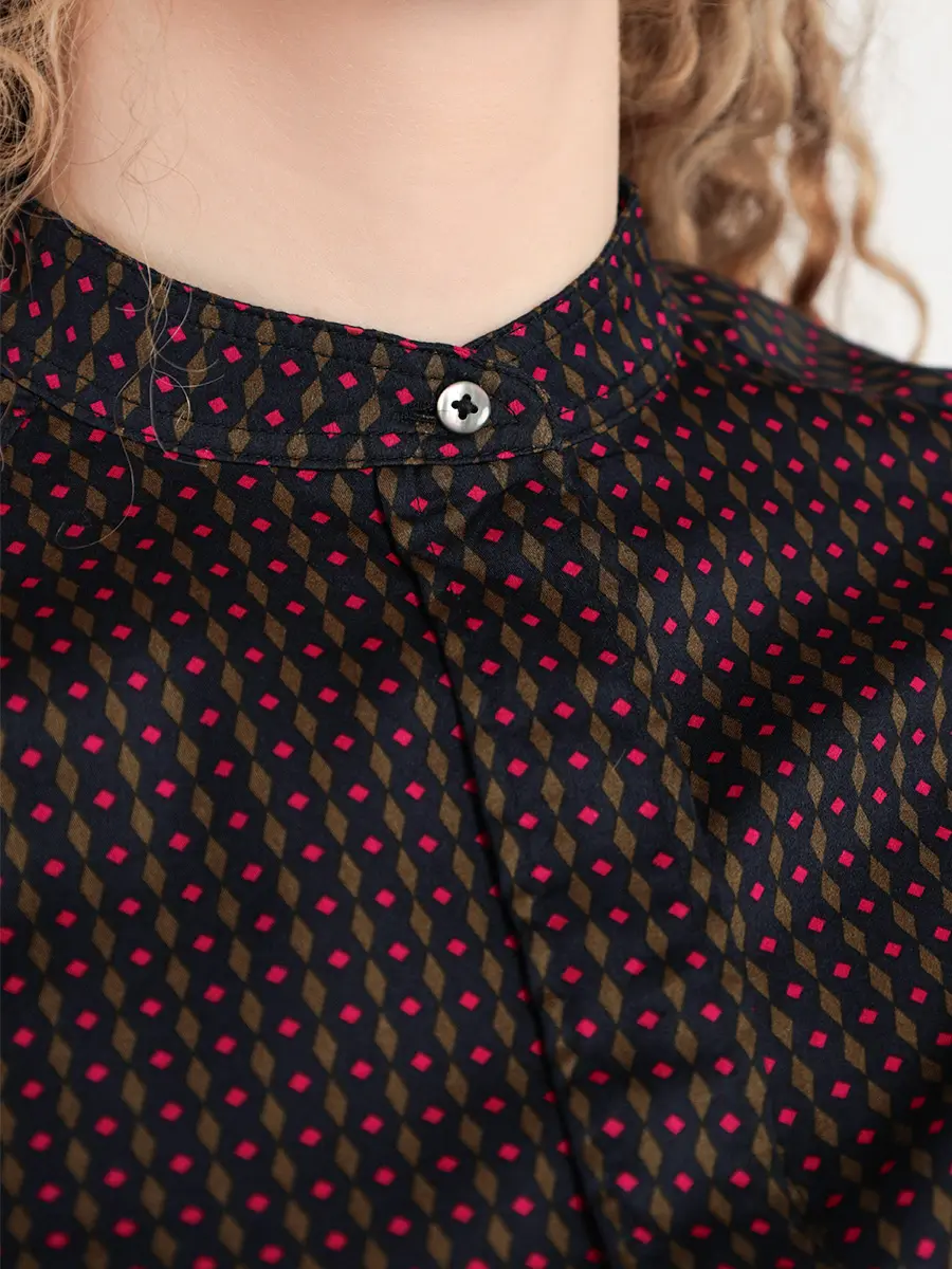 Блуза из органического хлопка с графичным принтом